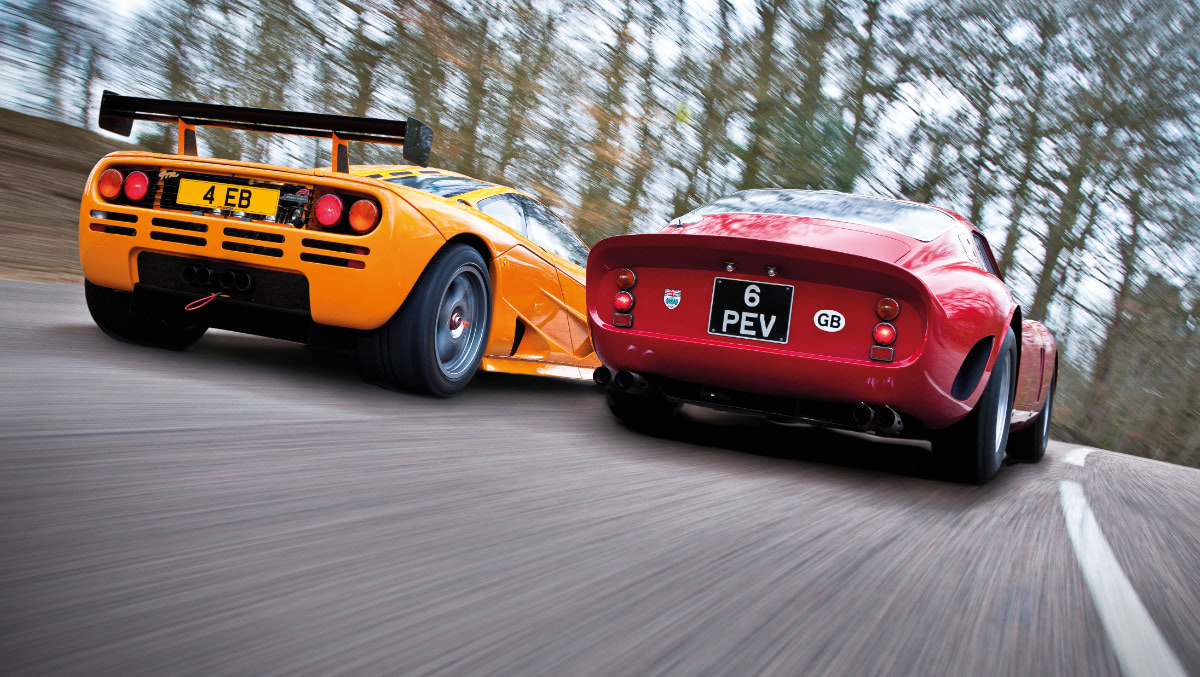 フェラーリ250GTOとマクラーレンF1、アナログ時代の名車をドライブ