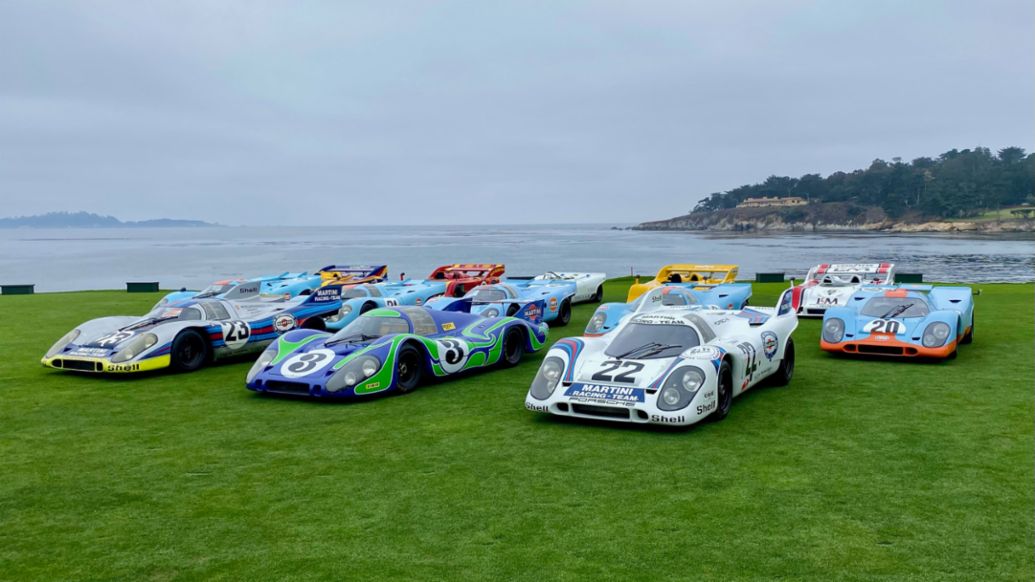 90年代 モービル石油 ポルシェ 50周年記念 ル・マン ジョーホンダ写真展 ル・マンを制した伝説のポルシェが世界を回る！先ずはモントレー