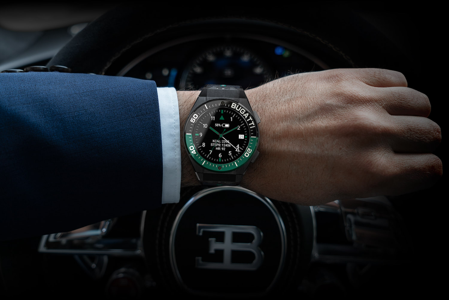 BUGATTI ブガッティ　スマートウォッチ　セラミック　エディション　ワン ブガッティスマートウォッチ「セラミックチタンエディション」が